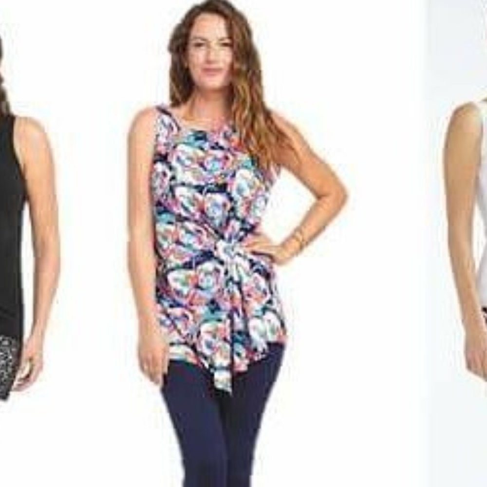 Ruby Ribbon Tuck Tunic #1424 Smudge Floral